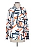 lucy 100% Polyester Print Orange Long Sleeve Blouse Size S - photo 1