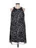 MSK Print Black Casual Dress Size 10 - photo 1