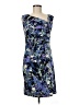 DressBarn Print Blue Cocktail Dress Size 8 - photo 1
