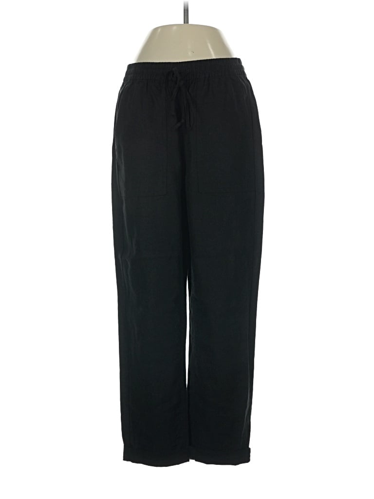 Pre-owned Jcrew Linen Pants In Black