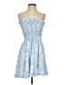 Shein 100% Polyester Paisley Blue Cocktail Dress Size XS - photo 1