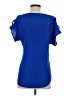 Express Outlet Blue Short Sleeve Blouse Size XS - photo 2