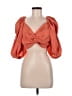 Shein 100% Polyester Orange 3/4 Sleeve Blouse Size L - photo 1