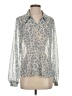 CAbi 100% Polyester Animal Print Silver Long Sleeve Blouse Size XS - photo 1