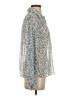CAbi 100% Polyester Animal Print Silver Long Sleeve Blouse Size XS - photo 4