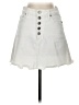 Alice + Olivia Solid White Ivory Denim Skirt Size 0 (estimated) - photo 1