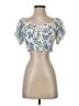 MNG Blue Short Sleeve Top Size 4 - photo 1