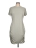 Express Solid Gray Casual Dress Size L - photo 1
