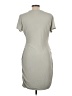 Express Solid Gray Casual Dress Size L - photo 2