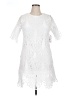 Sandra Darren 100% Polyester White Cocktail Dress Size 14 (petite) - photo 1