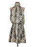 Do & Be 100% Polyester Argyle Silver Casual Dress Size S - photo 1