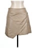 MNG 100% Polyester Tan Faux Leather Skirt Size L - photo 1