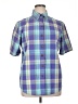 TanJay Plaid Blue Short Sleeve Blouse Size 16 - photo 1