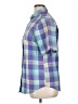 TanJay Plaid Blue Short Sleeve Blouse Size 16 - photo 5