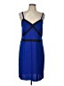 Bebe 100% Polyester Color Block Blue Cocktail Dress Size 10 - photo 1