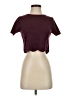 Aqua Burgundy Short Sleeve Top Size S - photo 1