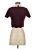 Aqua Burgundy Short Sleeve Top Size S - photo 2
