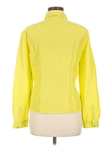 Calvin Klein Long Sleeve Silk Top (view 2)