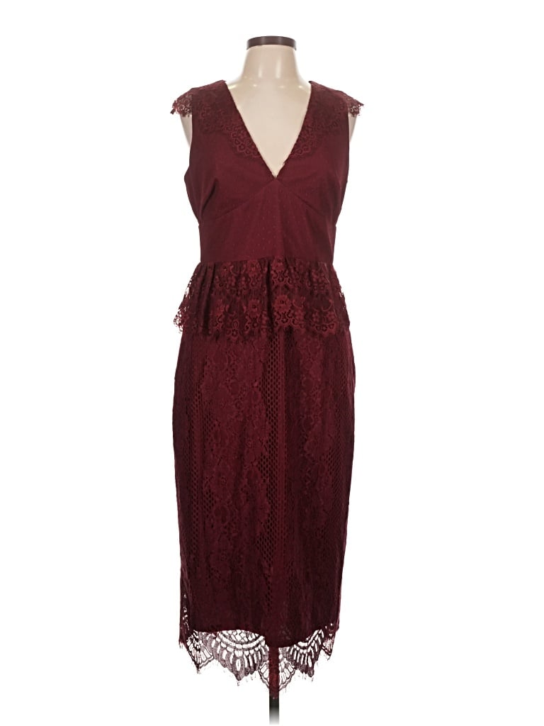 Pre-owned Gianni Bini Cocktail Dress In Burgundy