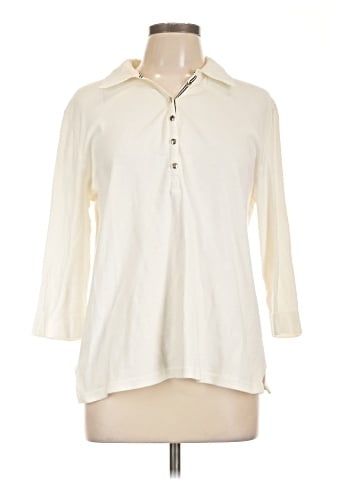 Karen Scott 3/4 Sleeve Button-Down Shirt (view 1)