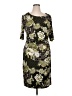 Connected Apparel Print Green Cocktail Dress Size 16 - photo 1