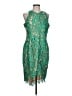 Adelyn Rae 100% Polyester Paisley Green Cocktail Dress Size L - photo 1
