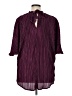 Shein 100% Polyester Burgundy 3/4 Sleeve Blouse Size XL - photo 2