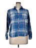 Universal Thread 100% Cotton Plaid Blue Long Sleeve Button-Down Shirt Size XL - photo 1