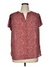 Fun2Fun 100% Polyester Burgundy Short Sleeve Blouse Size 1X - photo 1