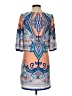 Pink Owl 100% Polyester Paisley Blue Casual Dress Size S - photo 2