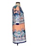 Pink Owl 100% Polyester Paisley Blue Casual Dress Size S - photo 4