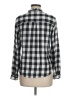 Gap Checkered-gingham Black Long Sleeve Blouse Size M - photo 2