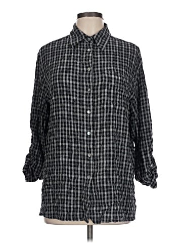 Karen Scott 3/4 Sleeve Button-Down Shirt (view 1)