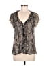 Joie Silver Short Sleeve Blouse Size M - photo 1