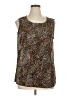 Cj Banks 100% Polyester Brown Sleeveless Blouse Size 1X - photo 1