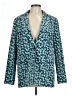 Boden 100% Polyester Print Teal Blazer Size 12 - photo 1