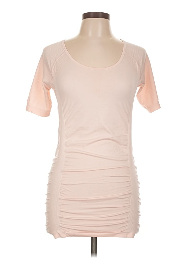 Pre-owned Calia Short Sleeve Top Tan Scoop Neck Tops