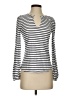 Boden Silver White Long Sleeve Top Size 4 - photo 1