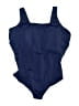 Lands' End Solid Blue One Piece Swimsuit Size 24 - photo 1