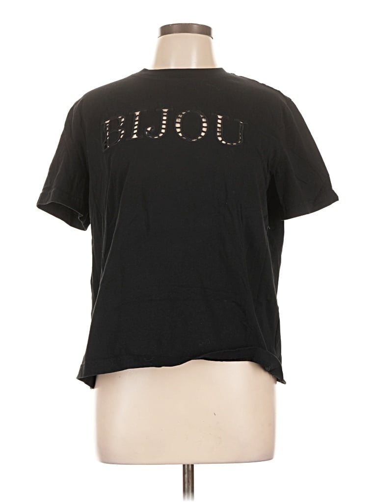 Pre-owned H&m Short Sleeve T-shirt In Black