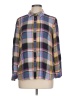 Talbots 100% Rayon Plaid Purple Long Sleeve Button-Down Shirt Size L (petite) - photo 1