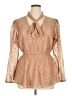 City Chic Tan Long Sleeve Blouse Size 16 Plus (S) - photo 1