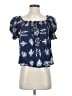 Pomander Place Blue Short Sleeve Blouse Size XS - photo 1