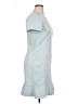 Ann Taylor 100% Polyester Solid Blue Casual Dress Size 14 - photo 4