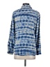 J. McLaughlin 100% Tencel Tie-dye Blue Long Sleeve Blouse Size S - photo 2