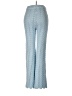 Talula 100% Cotton Chevron-herringbone Blue Casual Pants Size M - photo 2