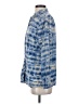 J. McLaughlin 100% Tencel Tie-dye Blue Long Sleeve Blouse Size S - photo 5