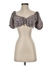 Wild Fable Brown Short Sleeve Blouse Size S - photo 1