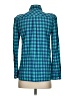 J.Crew 100% Cotton Checkered-gingham Teal Long Sleeve Blouse Size 00 - photo 2