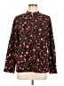 Lands' End Floral Black Long Sleeve Blouse Size 8 - photo 1